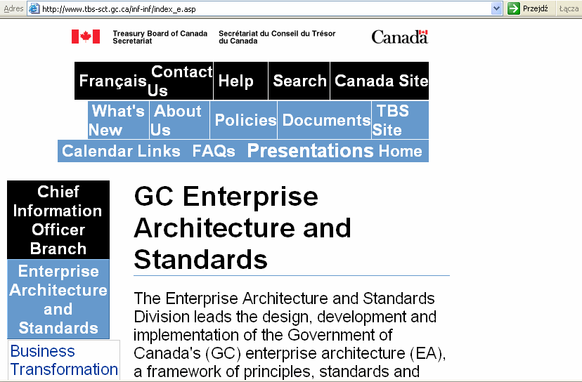 Kanada, pion Informatyzacji w ministerstwie