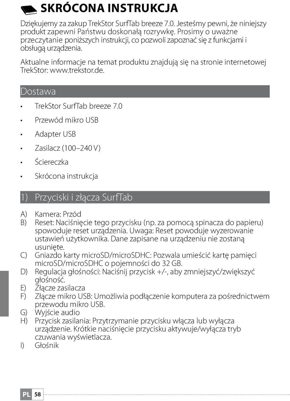 trekstor.de. Dostawa TrekStor SurfTab breeze 7.
