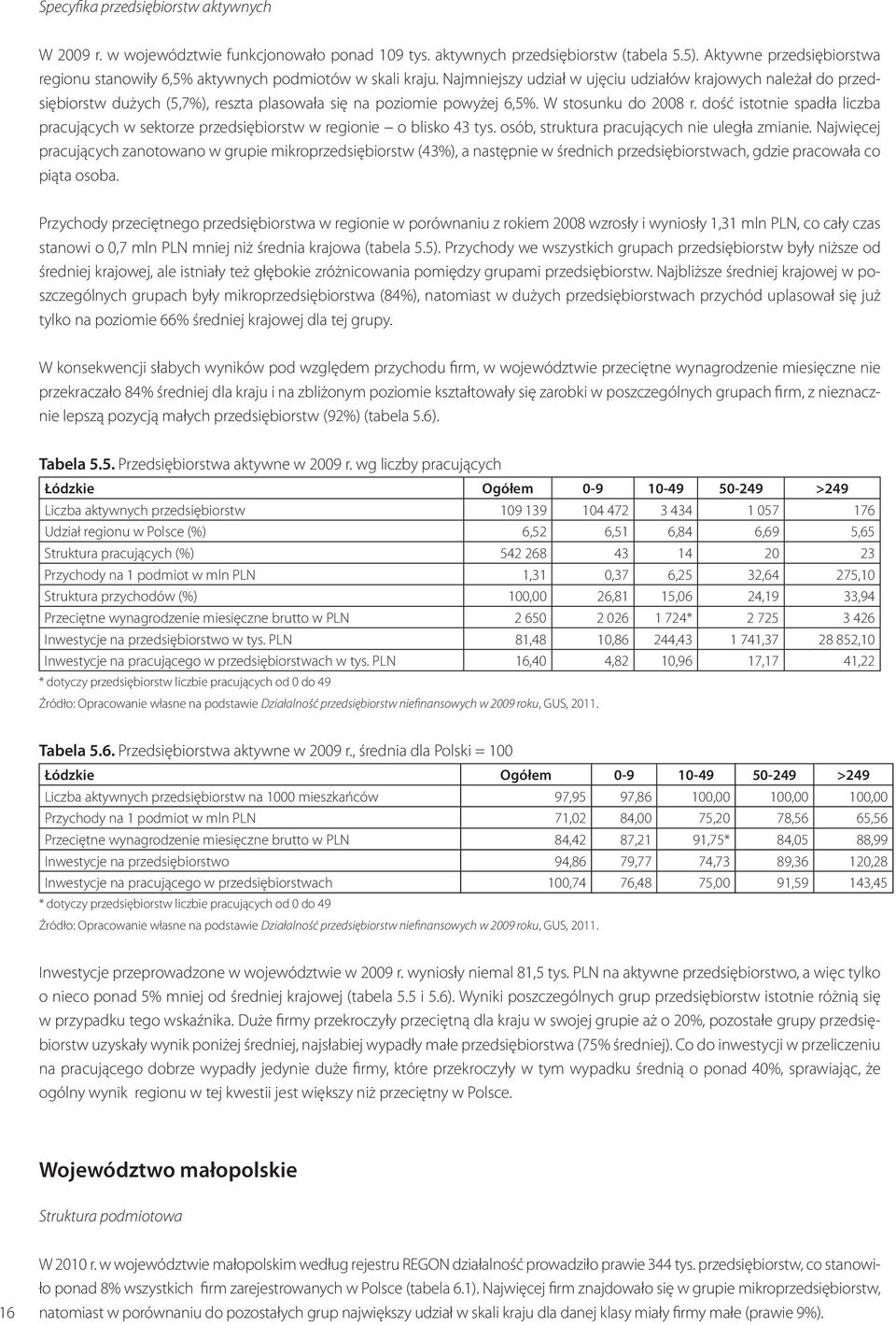 Najmniejszy udział w ujęciu udziałów krajowych należał do przedsiębiorstw dużych (5,7%), reszta plasowała się na poziomie powyżej 6,5%. W stosunku do 2008 r.