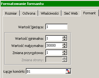 => Teraz zdefiniuj ustawienia wstawionego formantu: 1. W tym celu kliknij pokrętło prawym przyciskiem myszy, z menu podręcznego wybierz polecenie Formatuj formant i przejdź do zakładki Formant. 2.