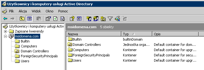 Directory mogą dziedziczyć uprawnienia po swoich obiektach nadrzędnych.