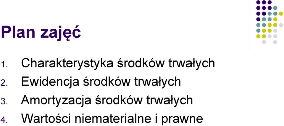 Ewidencja środków trwałych 3.