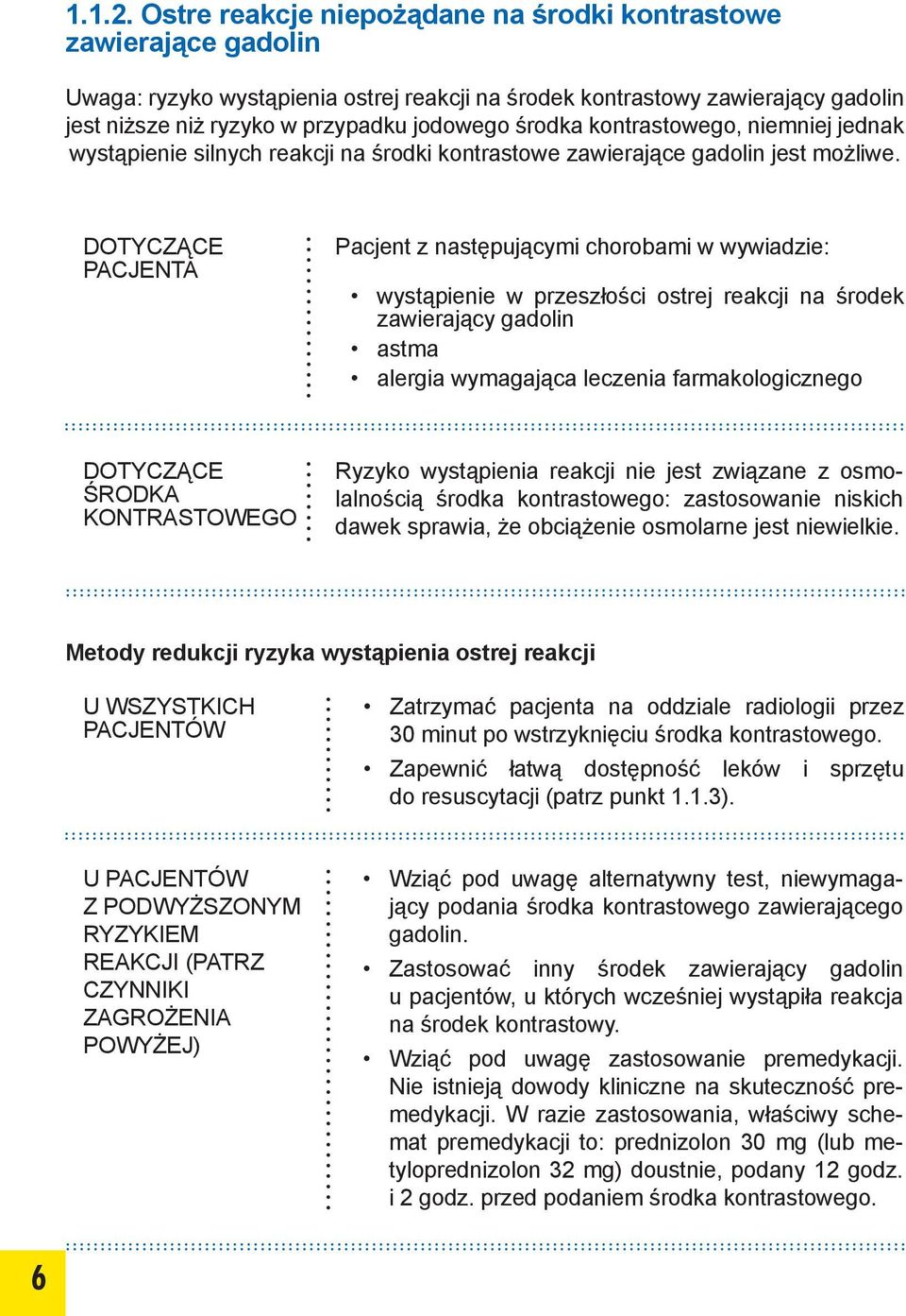 środka kontrastowego, niemniej jednak wystąpienie silnych reakcji na środki kontrastowe zawierające gadolin jest możliwe.
