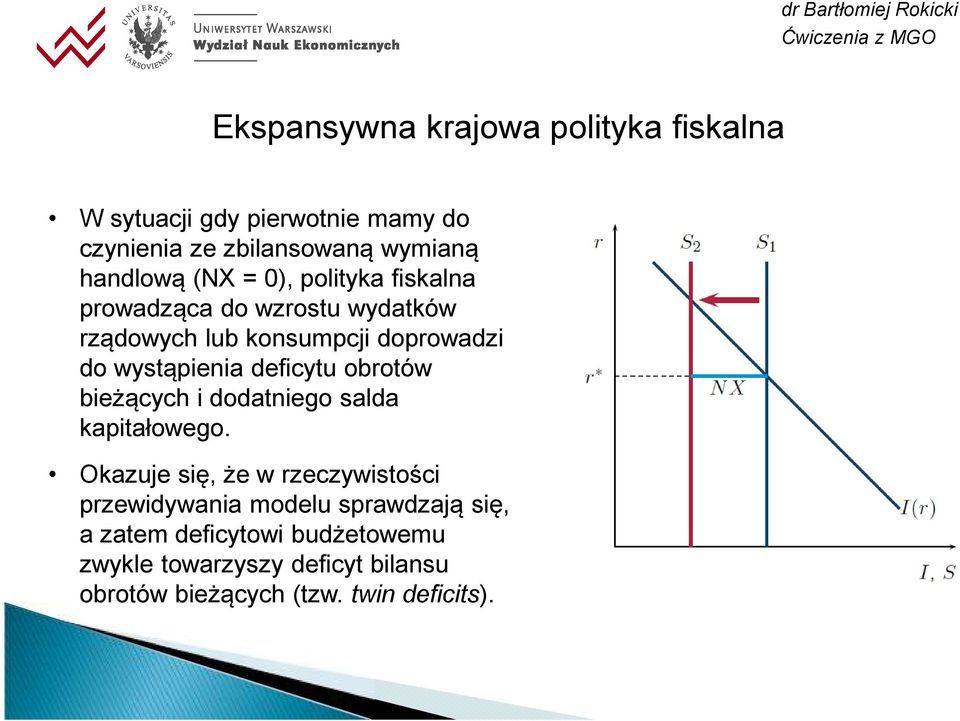 deficytu obrotów bieżących i dodatniego salda kapitałowego.