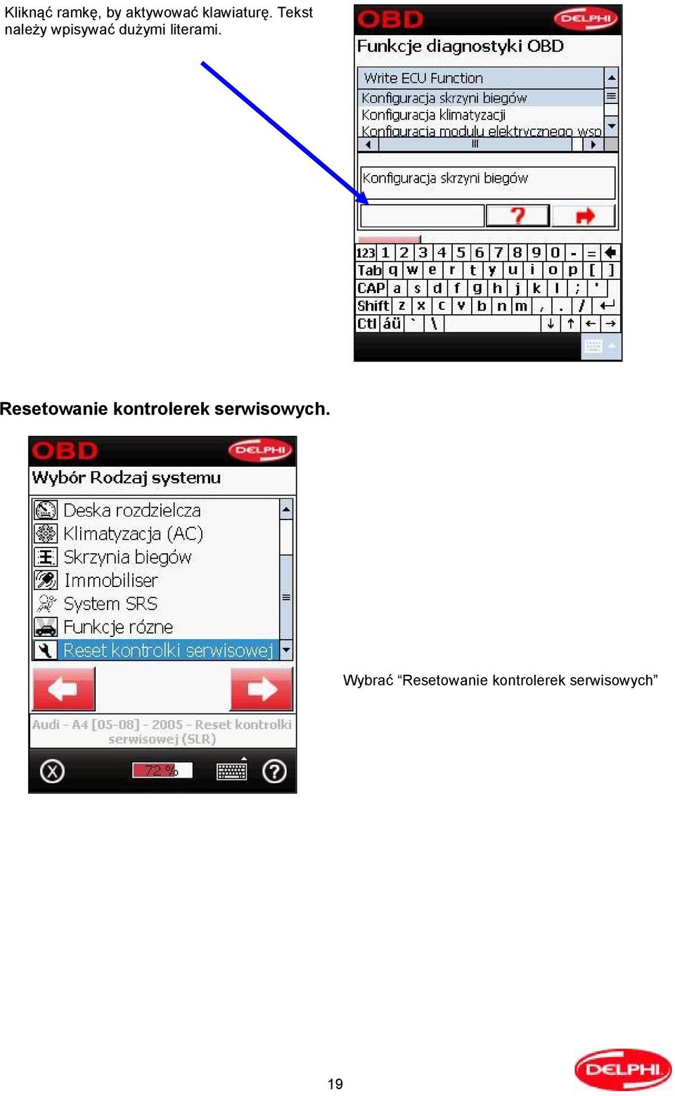 Resetowanie kontrolerek serwisowych.
