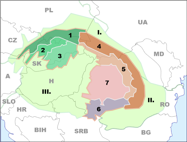 Podział Beskidy Zachodnie Zewnętrzne Karpaty Zachodnie (1) Beskidy Wschodnie Zewnętrzne Karpaty Wschodnie (4) źródło: pl.wikipedia.