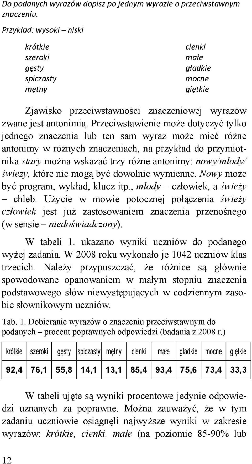 Przeciwstawienie może dotyczyć tylko jednego znaczenia lub ten sam wyraz może mieć różne antonimy w różnych znaczeniach, na przykład do przymiotnika stary można wskazać trzy różne antonimy: