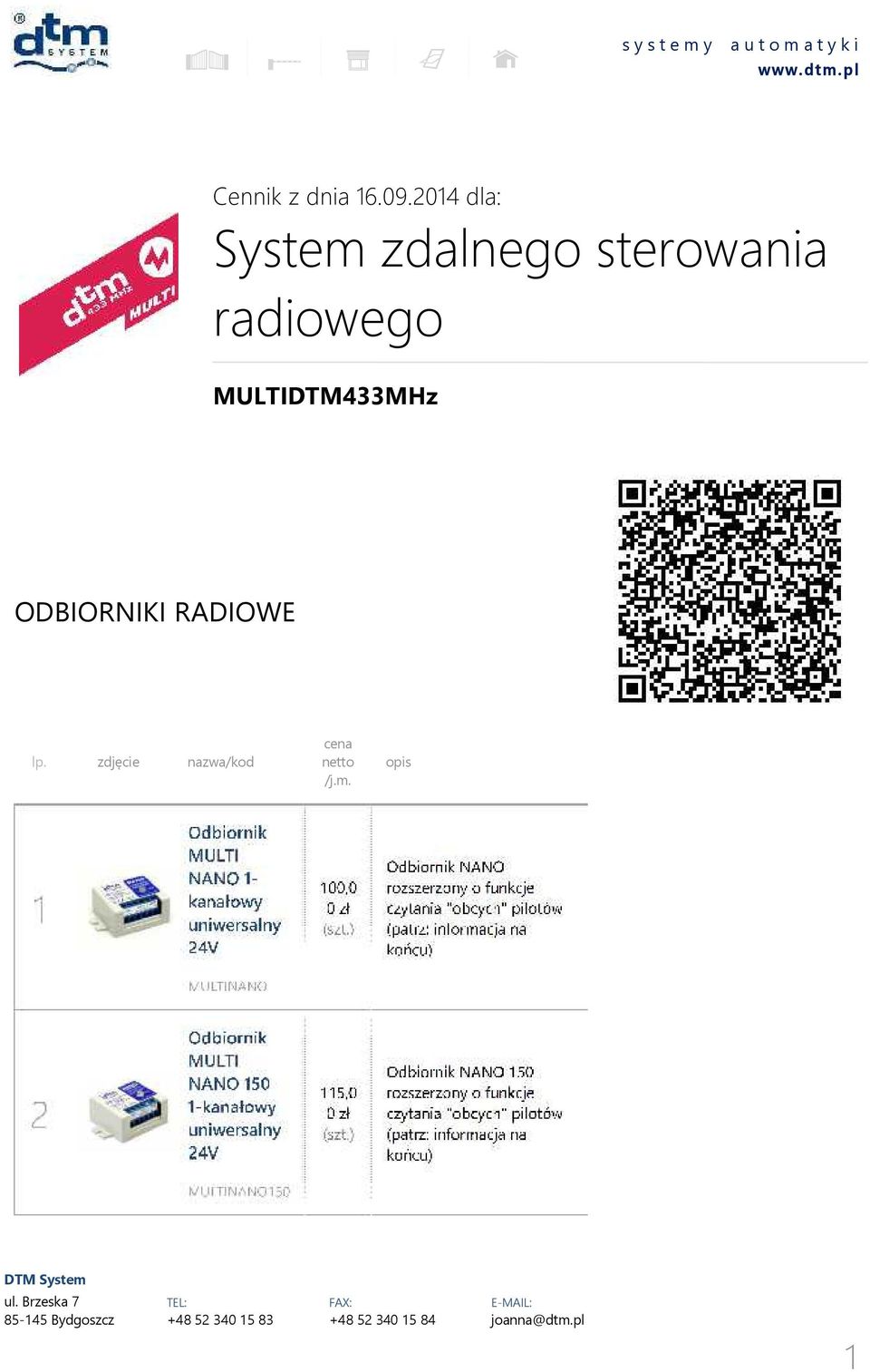 sterowania radiowego