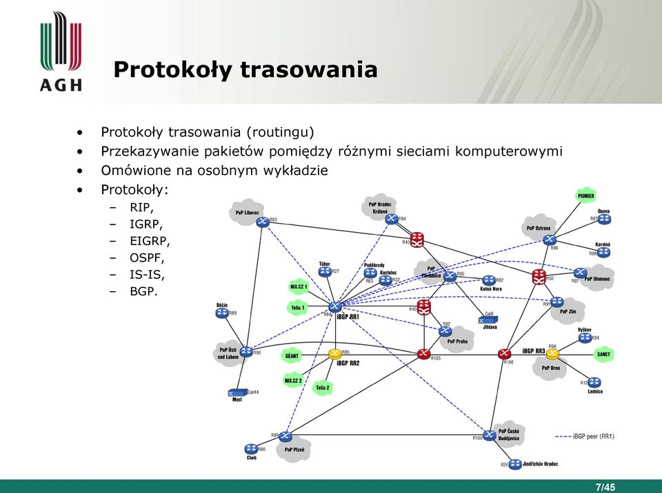 różnymi sieciami komputerowymi Omówione na