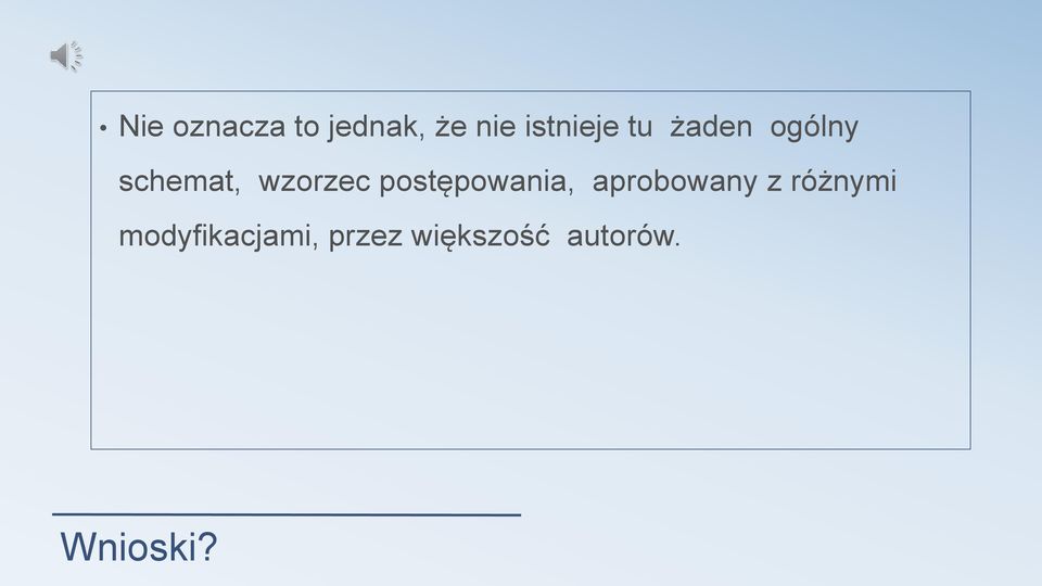 postępowania, aprobowany z różnymi