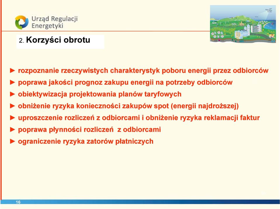 ryzyka konieczności ci zakupów w spot (energii najdroższej) uproszczenie rozliczeń z odbiorcami i obniżenie