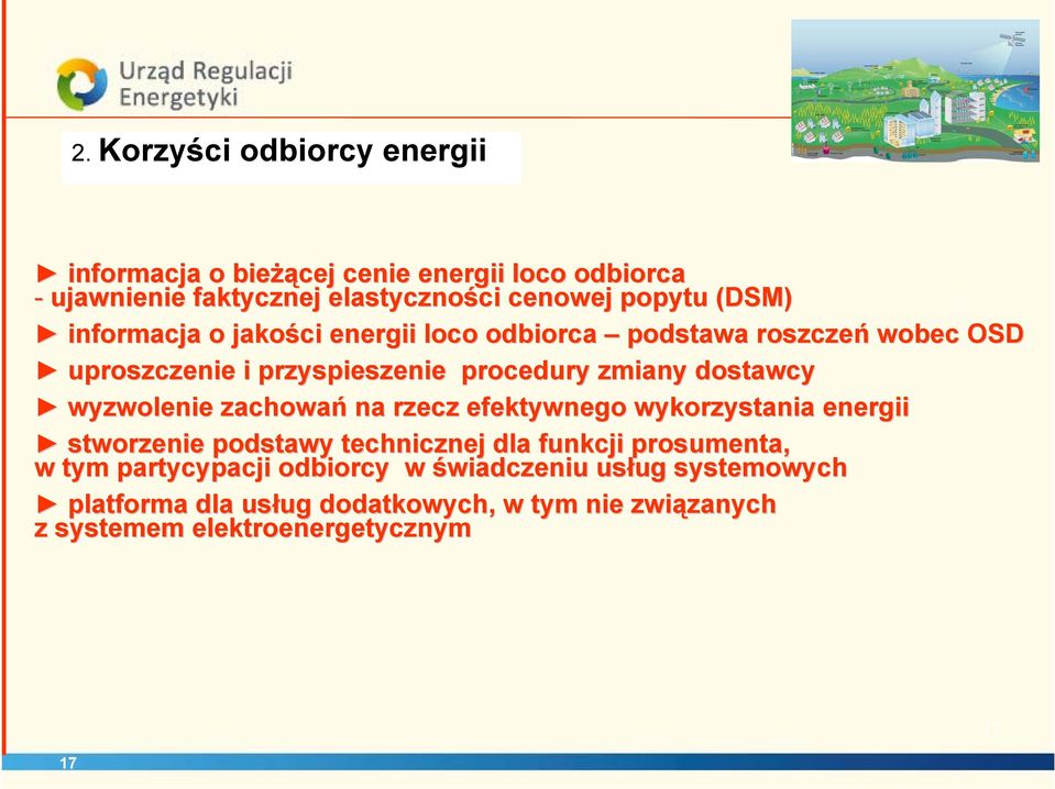 wyzwolenie zachowań na rzecz efektywnego wykorzystania energii stworzenie podstawy technicznej dla funkcji prosumenta, w tym partycypacji