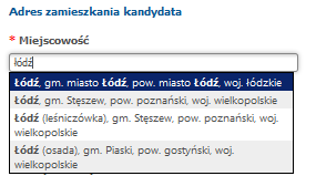 8 Domyślnie w miejscowości pojawia się miasto Mińsk Mazowiecki.