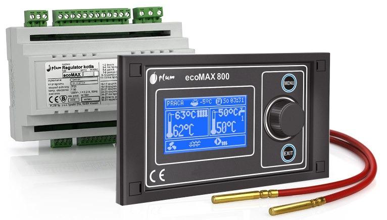 Regulator kotła ecomax 800 T1 wykonanie: ec DO KOTŁÓW NA PALIWO STAŁE Z