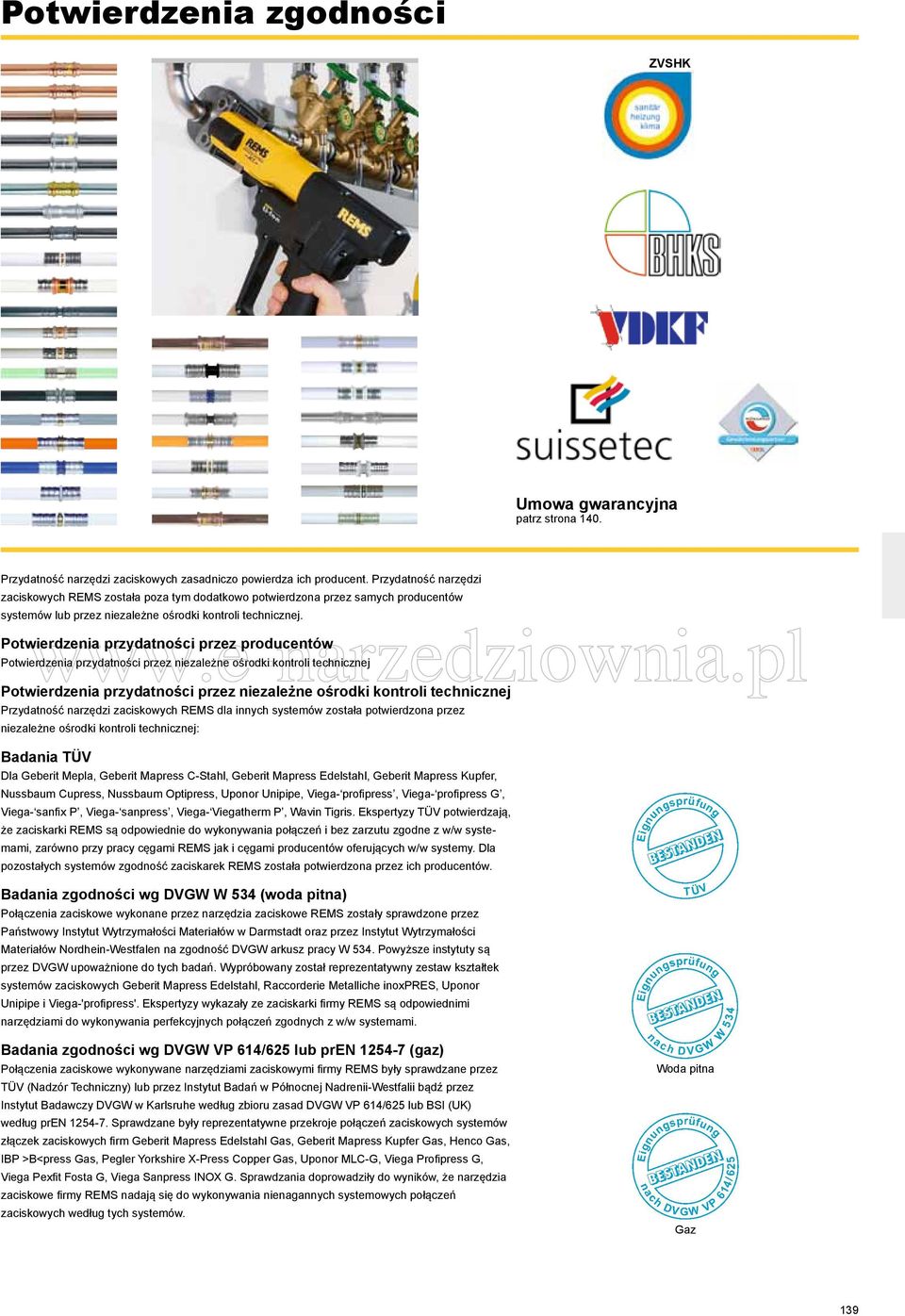 Potwierdzenia przydatności przez producentów Potwierdzenia przydatności przez niezależne ośrodki kontroli technicznej Potwierdzenia przydatności przez niezależne ośrodki kontroli technicznej