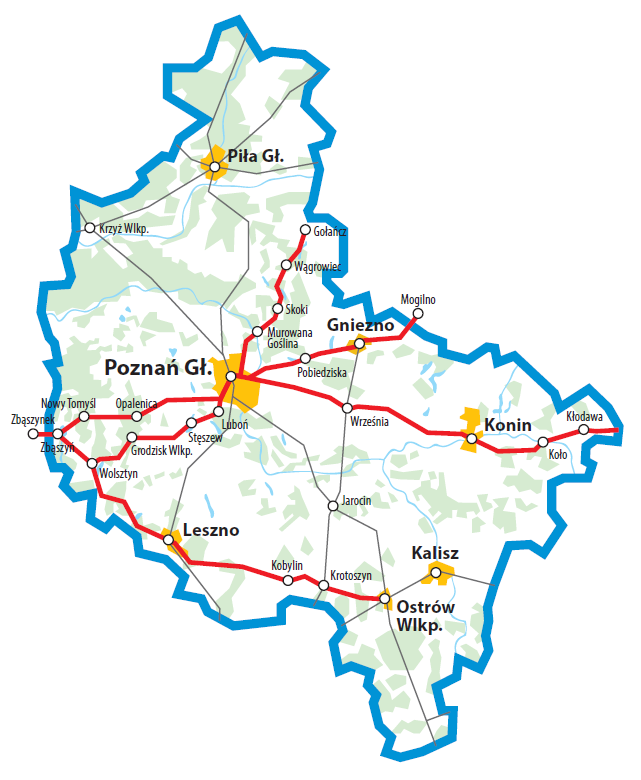 Koleje Wielkopolskie to spółka prawa handlowego powołana do wykonywania kolejowych przewozów pasażerskich, w której 100% udziałów posiada województwo wielkopolskie.