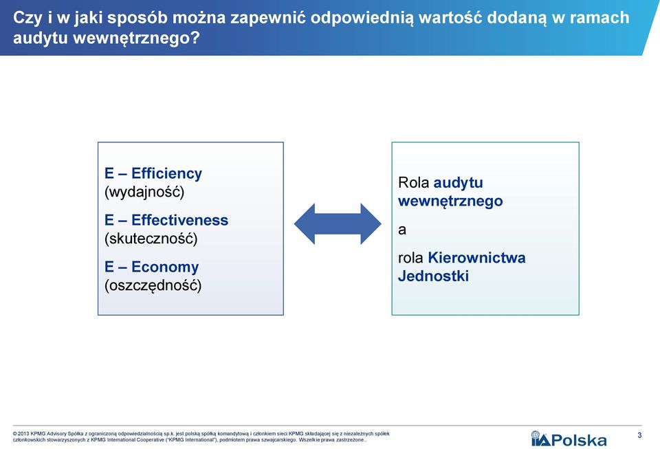 E Efficiency (wydajność) E Effectiveness (skuteczność) E