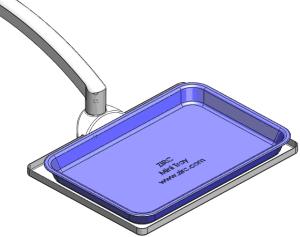 8.1.4. Tray stolik (stolik pomocniczy) Na zamówienie dostępne są dodatkowe stoliki podręczne, z uchwytem przeznaczonym do montażu w unitach z górnym prowadzeniem rękawów.