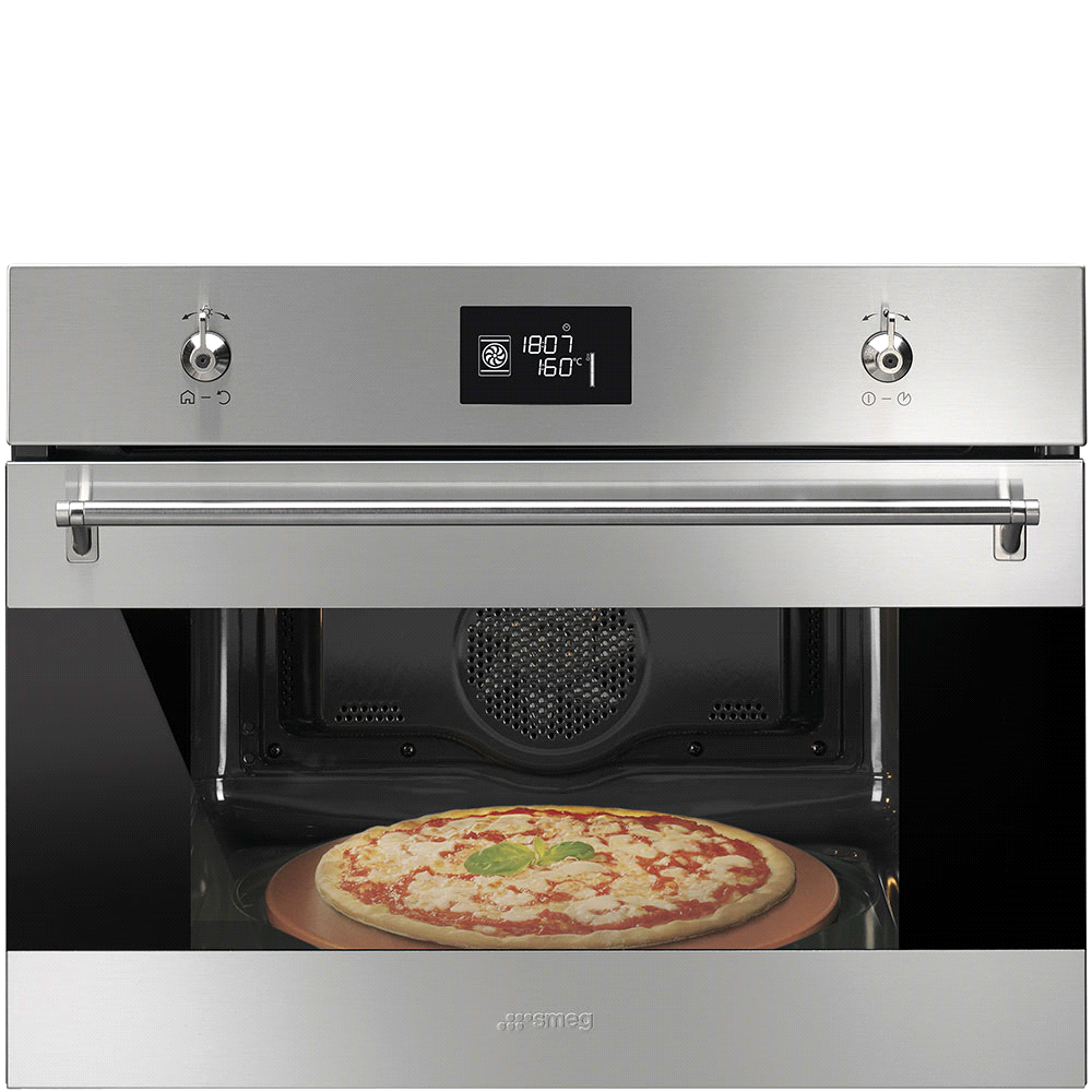 Piekarnik elektryczny z czyszczeniem pirolitycznym, wysokość: 45 cm, klasa A+, funkcja Pizza, duży i przejrzysty wyświetlacz LCD, zawiasy Silent Close, pojemność netto: 36 l EAN13: 8017709215347
