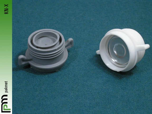 ZAMKNIĘCIA PLASTIKOWE 24 & 42 mm KR/KL/KP Korek z plombą 24/ 42 mm KR24 24 18 KR42 42 35 KN42 42 35 razem z BK08Z42 jako nabój o pistoletów lakierniczych Korek z plombą i