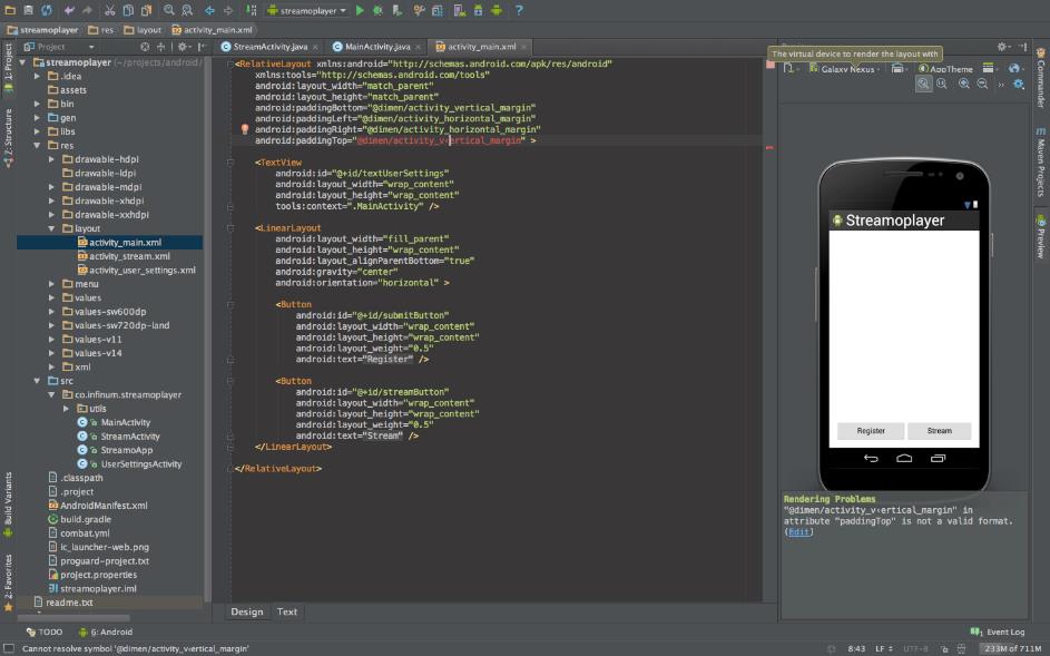 html Środowisko programistyczne (IDE) Android Studio (zawiera SDK) oficjalne IDE od Google bazujące na IntelliJ IDEA zapewnia zawsze pełne wsparcie najnowszych wersji Androida Eclipse z Android