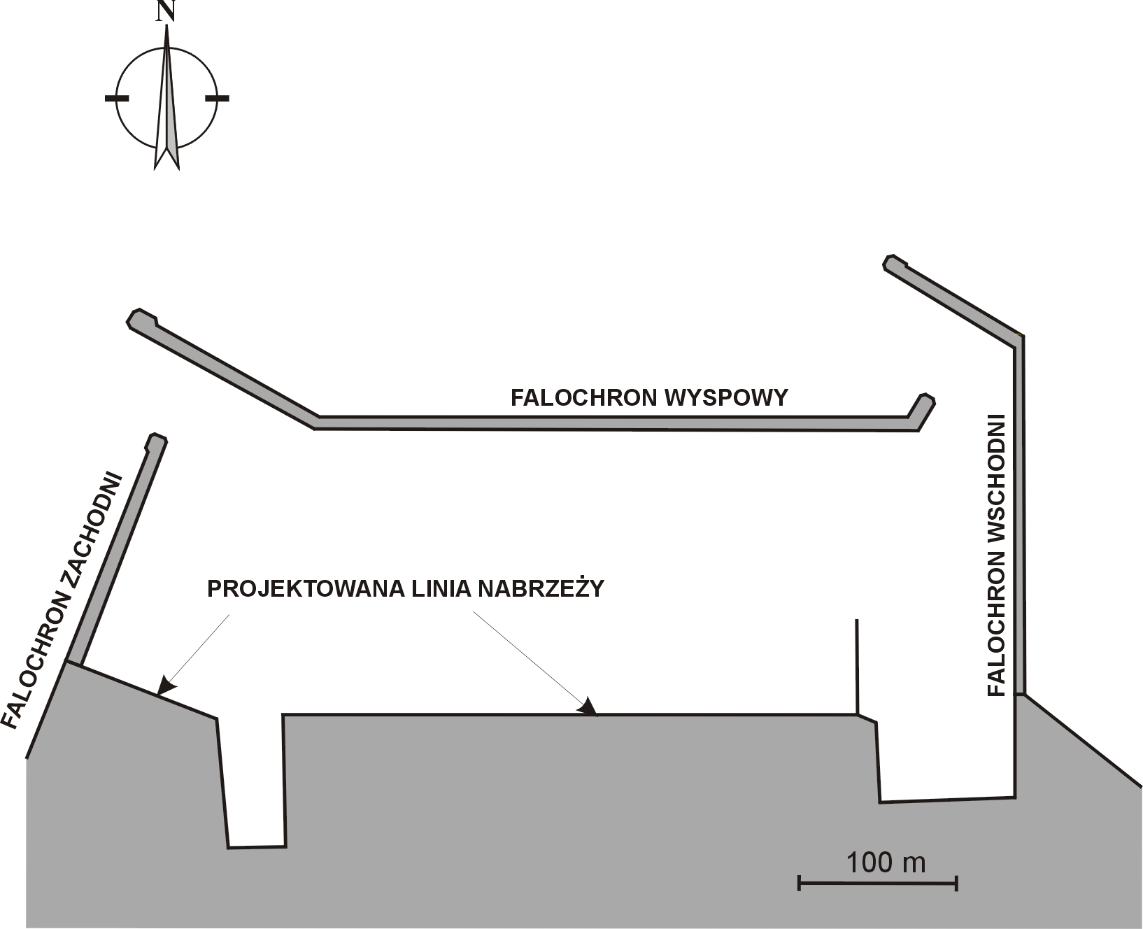 Rys. 6. Schemat proponowanych zmian w zabudowie hydrotechnicznej zmodyfikowana wersja C.