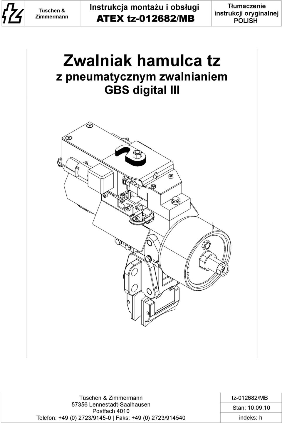pneumatycznym zwalnianiem GBS digital III 57356 Lennestadt-Saalhausen