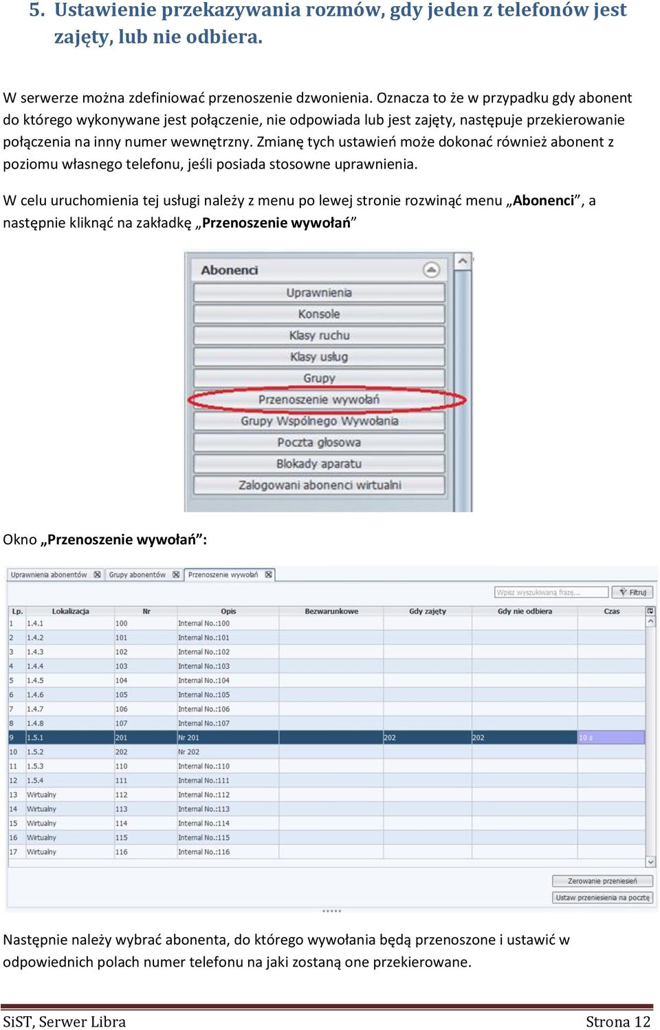 Zmianę tych ustawień może dokonać również abonent z poziomu własnego telefonu, jeśli posiada stosowne uprawnienia.