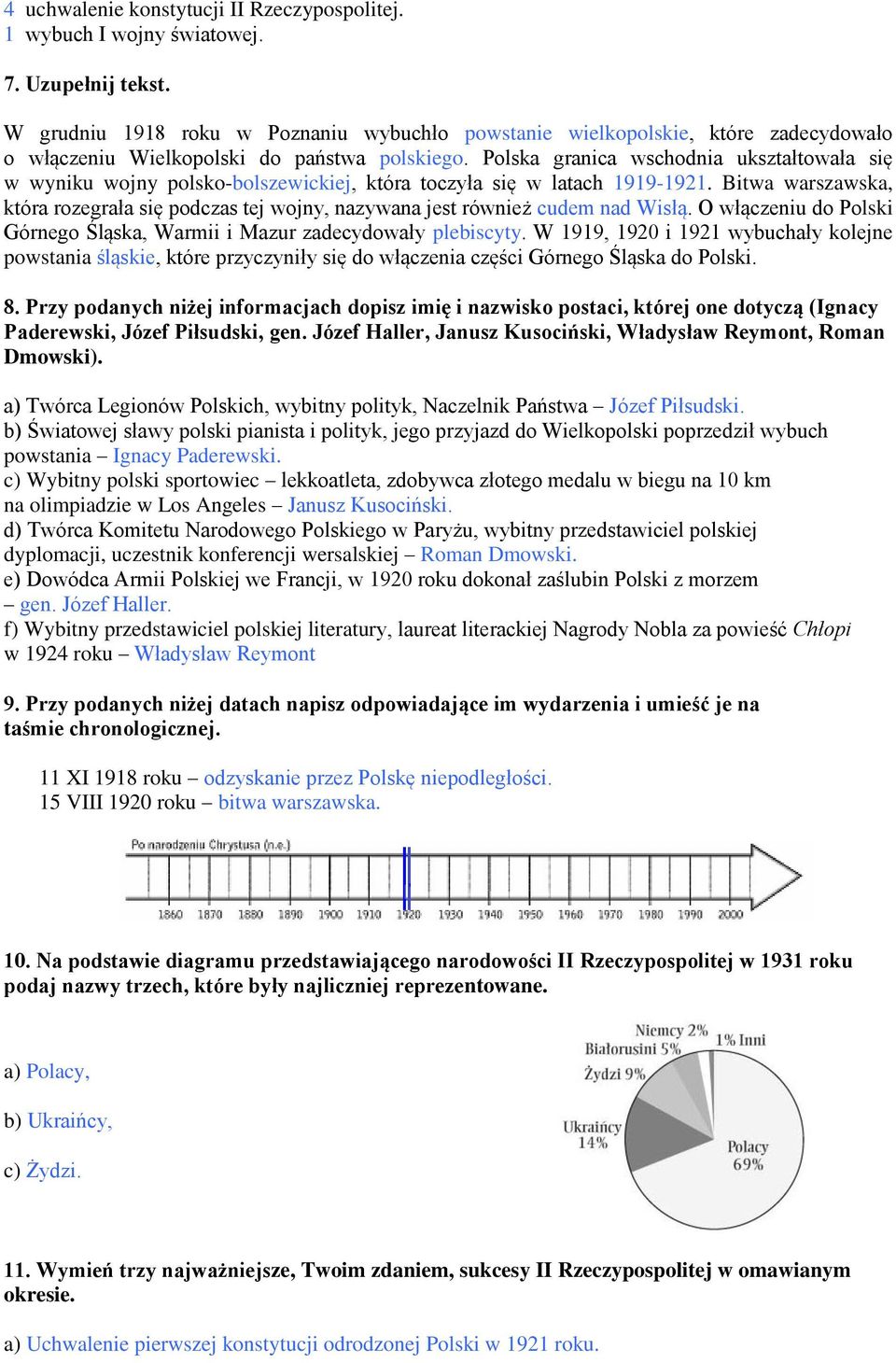 Polska granica wschodnia ukształtowała się w wyniku wojny polsko-bolszewickiej, która toczyła się w latach 1919-1921.