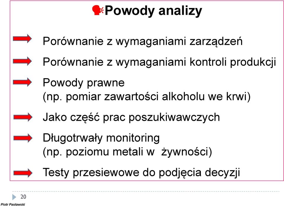 pomiar zawartości alkoholu we krwi) Jako część prac poszukiwawczych