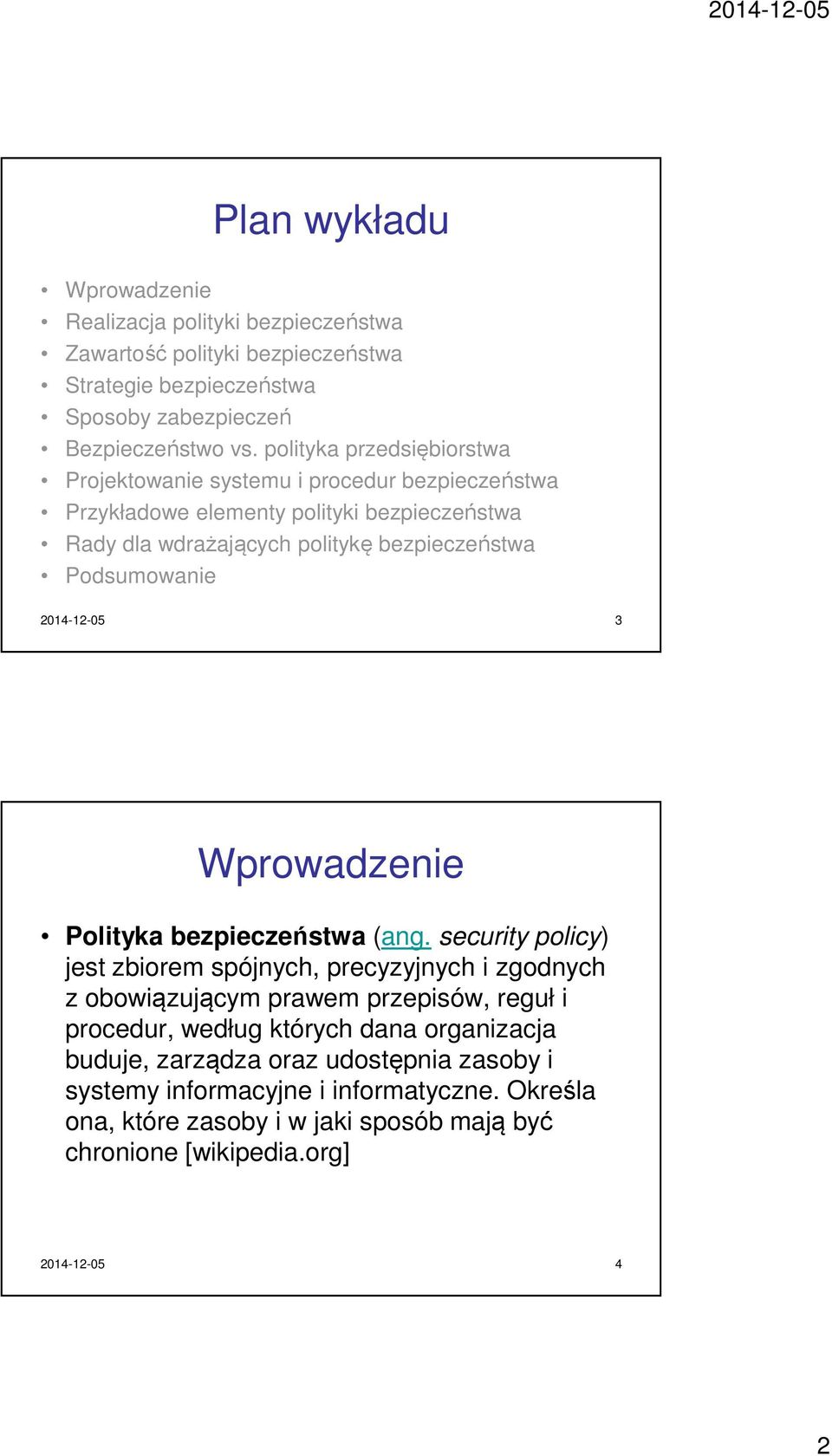 Wprowadzenie Polityka (ang.