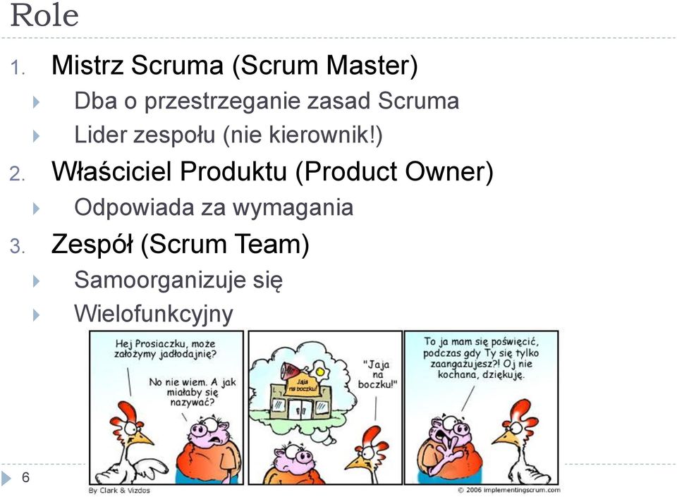 Scruma Lider zespołu (nie kierownik!) 2.