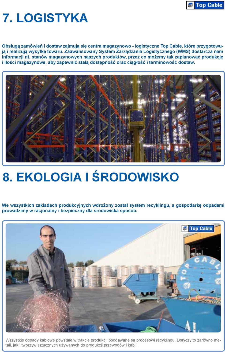 stanów magazynowych naszych produktów, przez co możemy tak zaplanować produkcję i ilości magazynowe, aby zapewnić stałą dostępność oraz ciągłość i terminowość dostaw. 8.