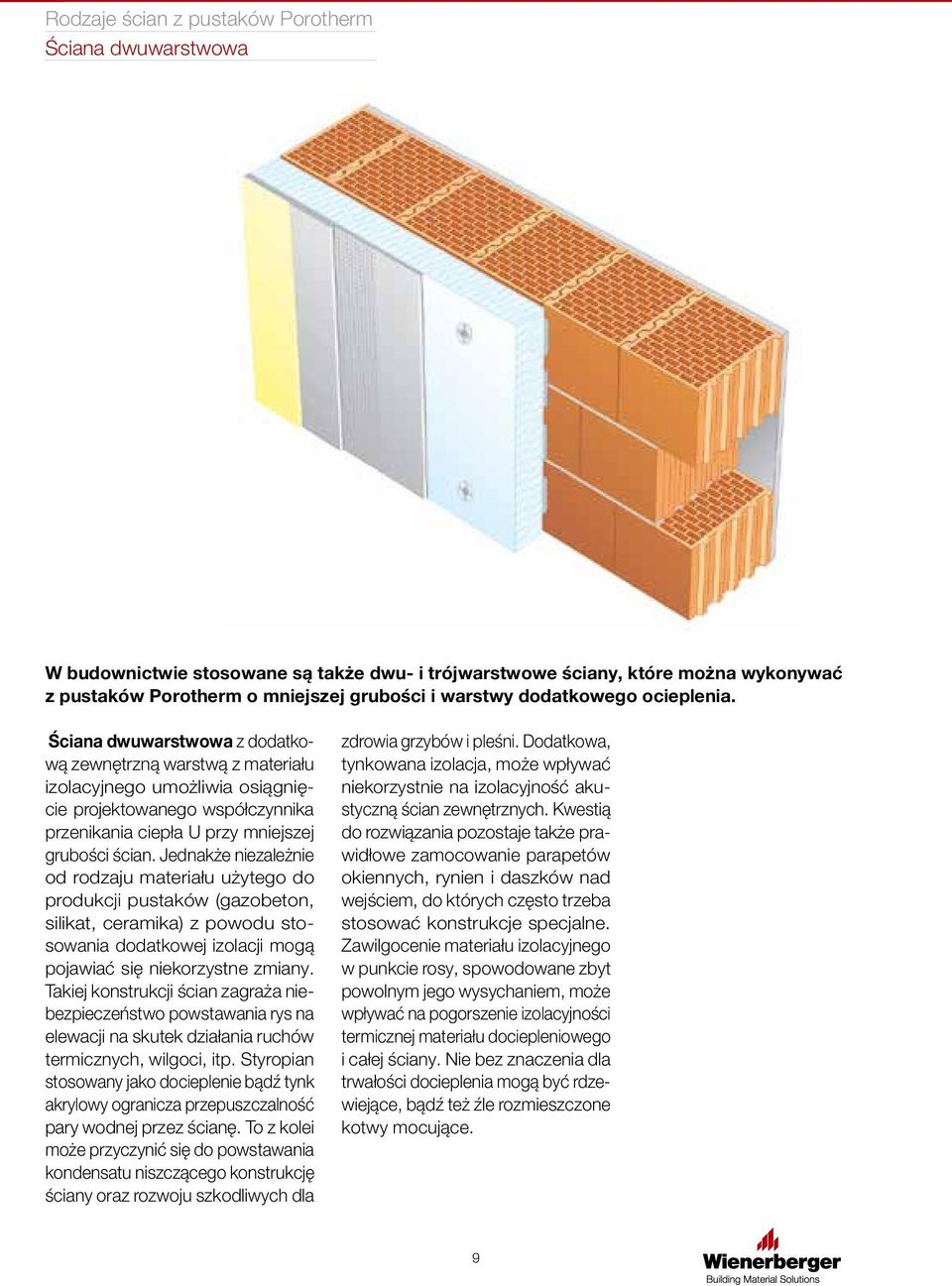 Jednakże niezależnie od rodzaju materiału użytego do produkcji pustaków (gazobeton, silikat, ceramika) z powodu stosowania dodatkowej izolacji mogą pojawiać się niekorzystne zmiany.