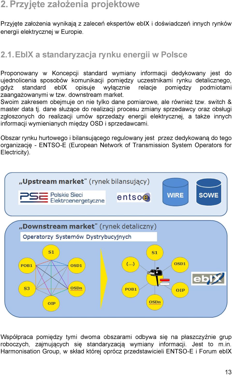 standard ebix opisuje wyłącznie relacje pomiędzy podmiotami zaangażowanymi w tzw. downstream market. Swoim zakresem obejmuje on nie tylko dane pomiarowe, ale również tzw. switch & master data tj.