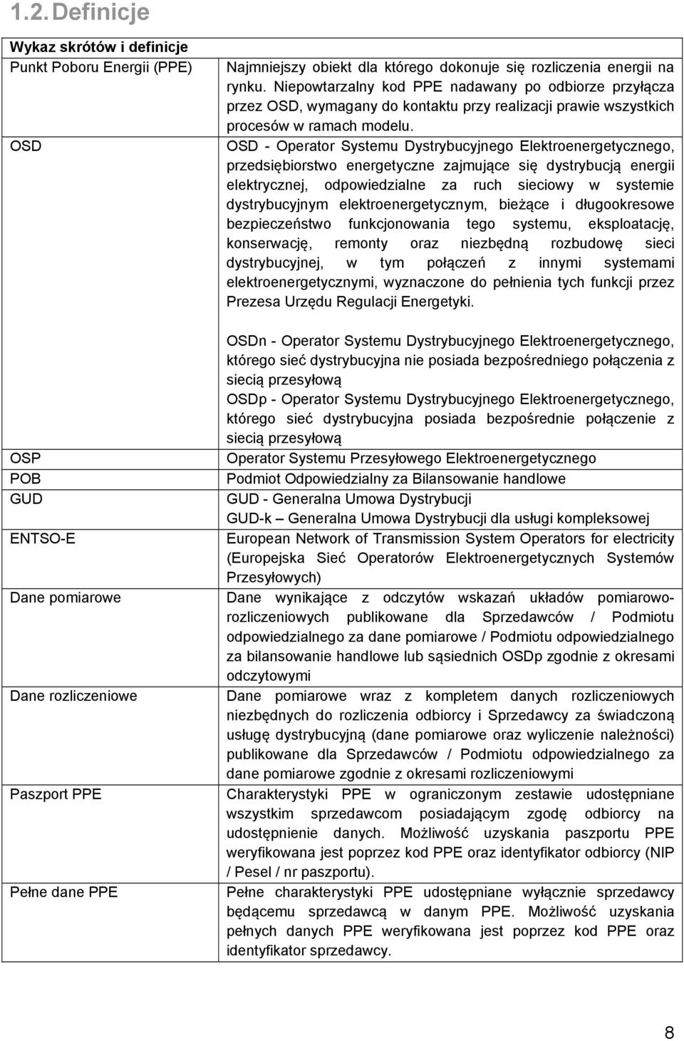 OSD - Operator Systemu Dystrybucyjnego Elektroenergetycznego, przedsiębiorstwo energetyczne zajmujące się dystrybucją energii elektrycznej, odpowiedzialne za ruch sieciowy w systemie dystrybucyjnym