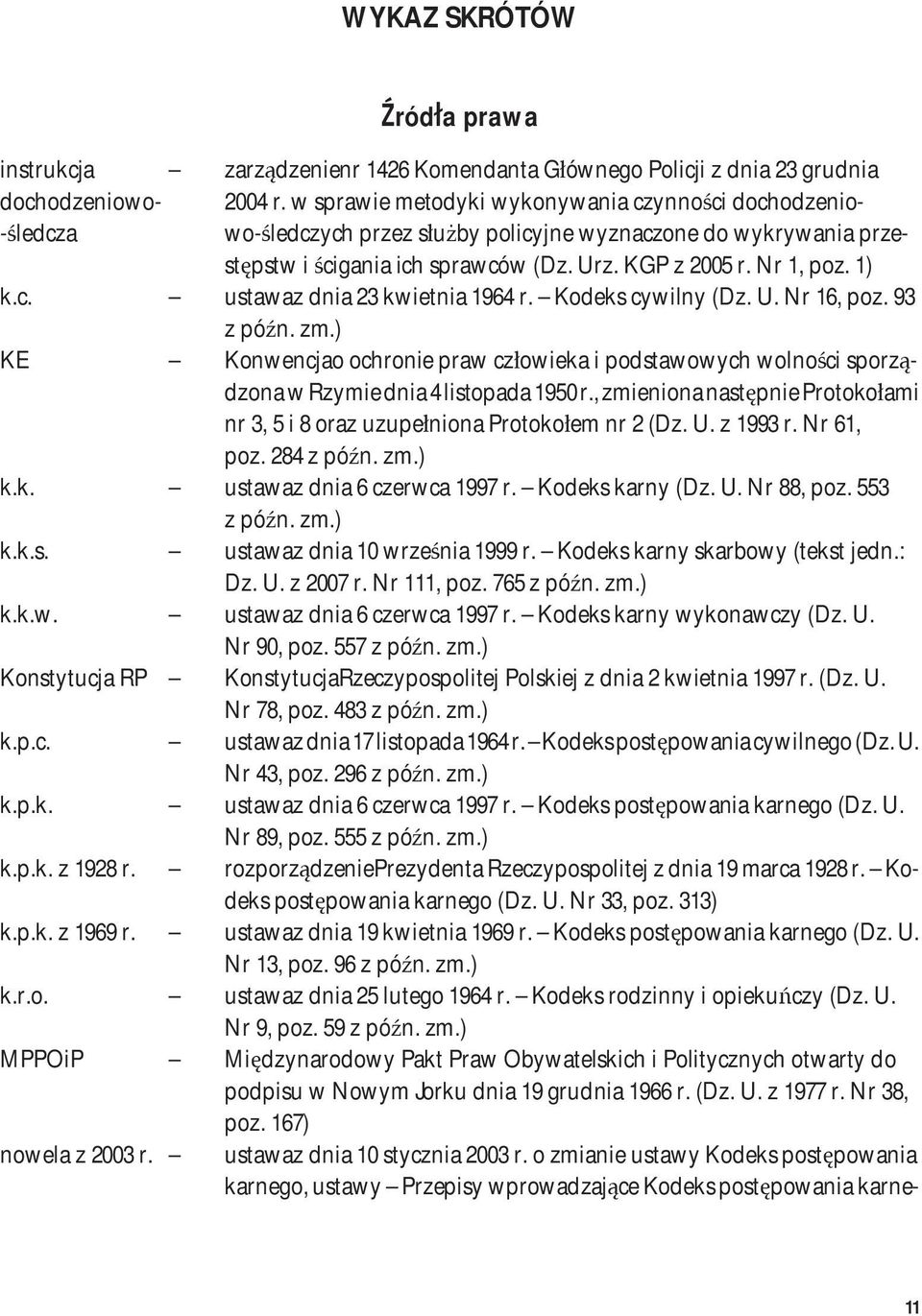 Kodeks cywilny (Dz. U. Nr 16, poz. 93 z późn. zm.) KE Konwencjao ochronie praw człowieka i podstawowych wolności sporządzona w Rzymie dnia 4 listopada 1950 r.