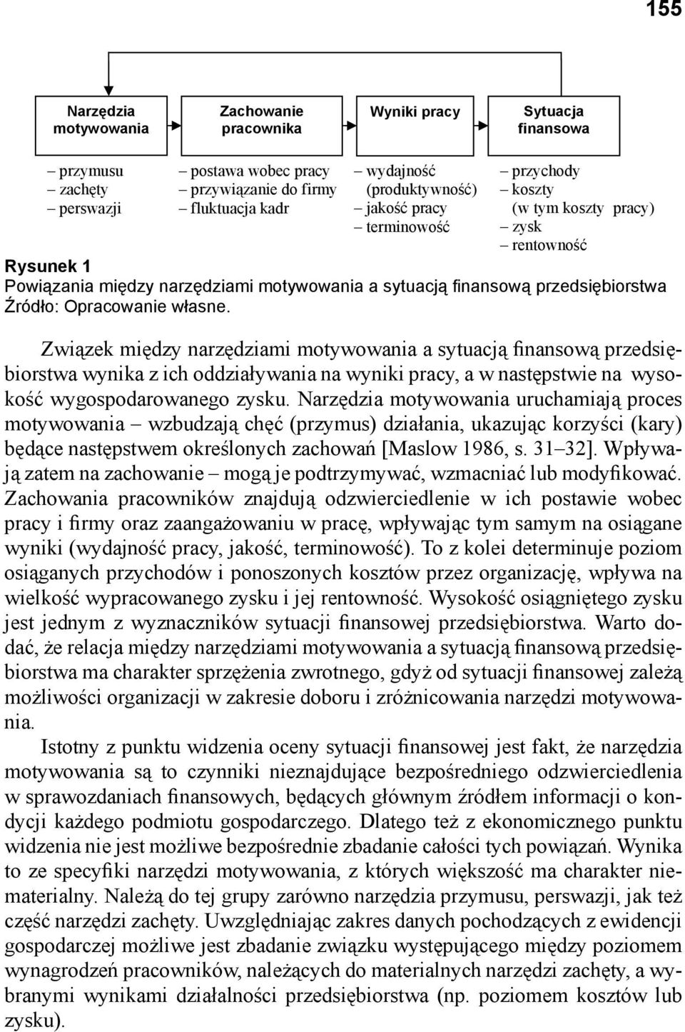 Związek między narzędziami motywowania a sytuacją finansową przedsiębiorstwa wynika z ich oddziaływania na wyniki pracy, a w następstwie na wysokość wygospodarowanego zysku.