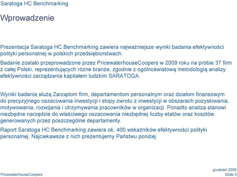 ludzkim SARATOGA.