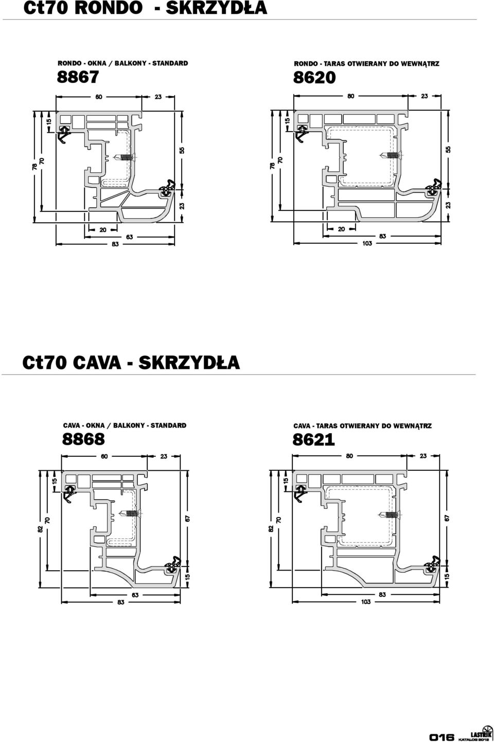 8620 Ct70 CAVA - SKRZYDŁA CAVA - OKNA / BALKONY -