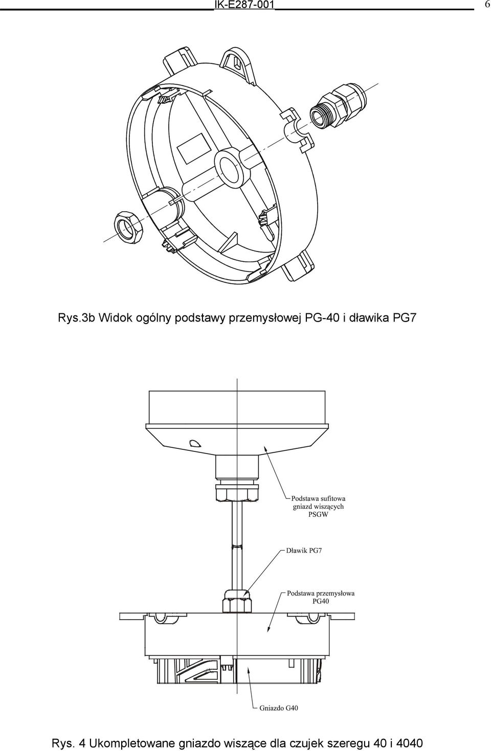 przemysłowej PG-40 i dławika PG7