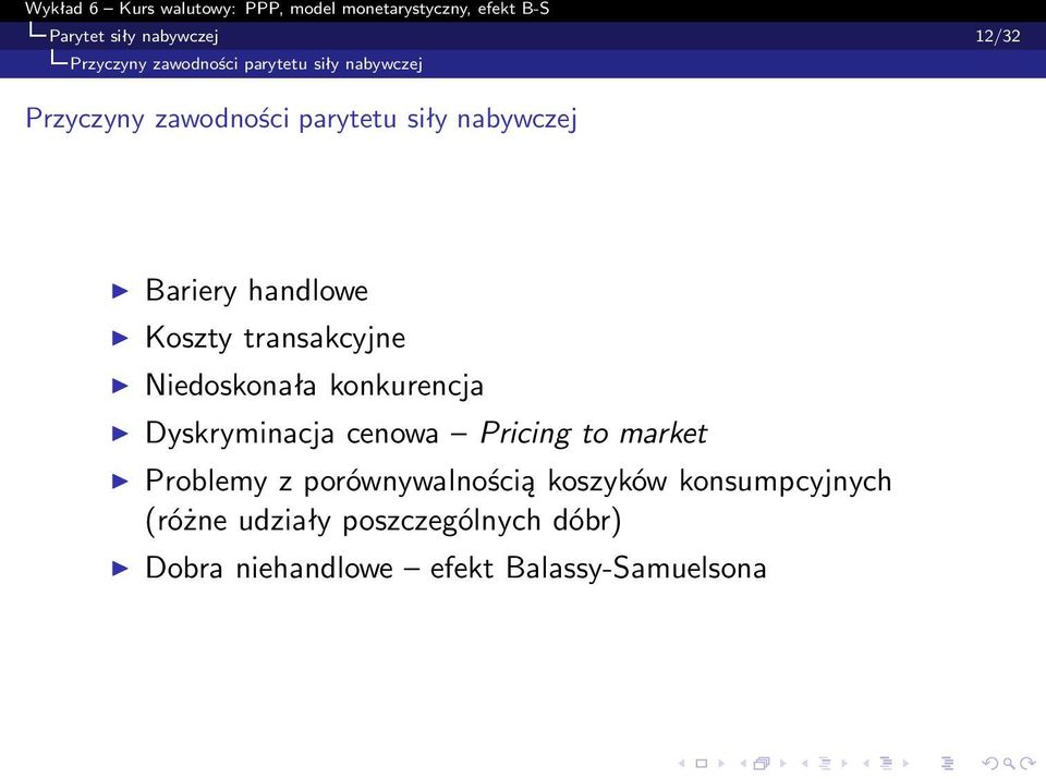 konkurencja Dyskryminacja cenowa Pricing to market Problemy z porównywalnością koszyków