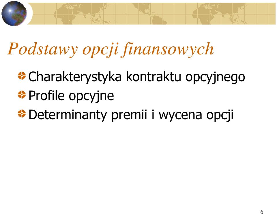 opcyjnego Profile opcyjne