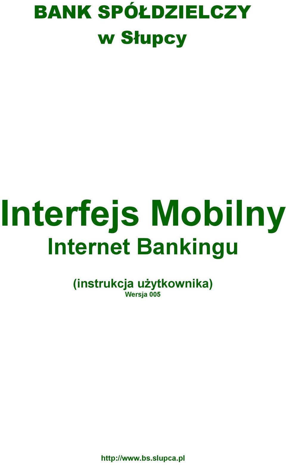 Bankingu (instrukcja