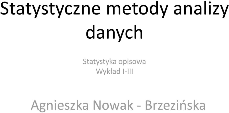 Statystyka opisowa