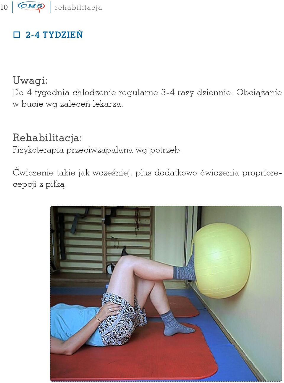 Rehabilitacja: Fizykoterapia przeciwzapalana wg potrzeb.