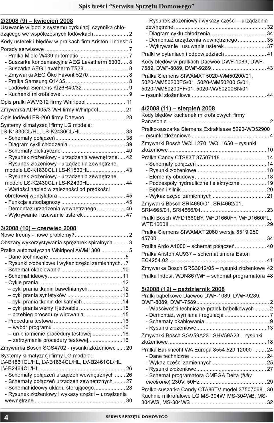 .. 8 - Lodówka Siemens KI26R40/32... 9 - Kuchenki mikrofalowe... 9 Opis pralki AWM312 firmy Whirlpool... 11 Zmywarka ADP905/3 WH firmy Whirlpool... 21 Opis lodówki FR-260 firmy Daewoo.