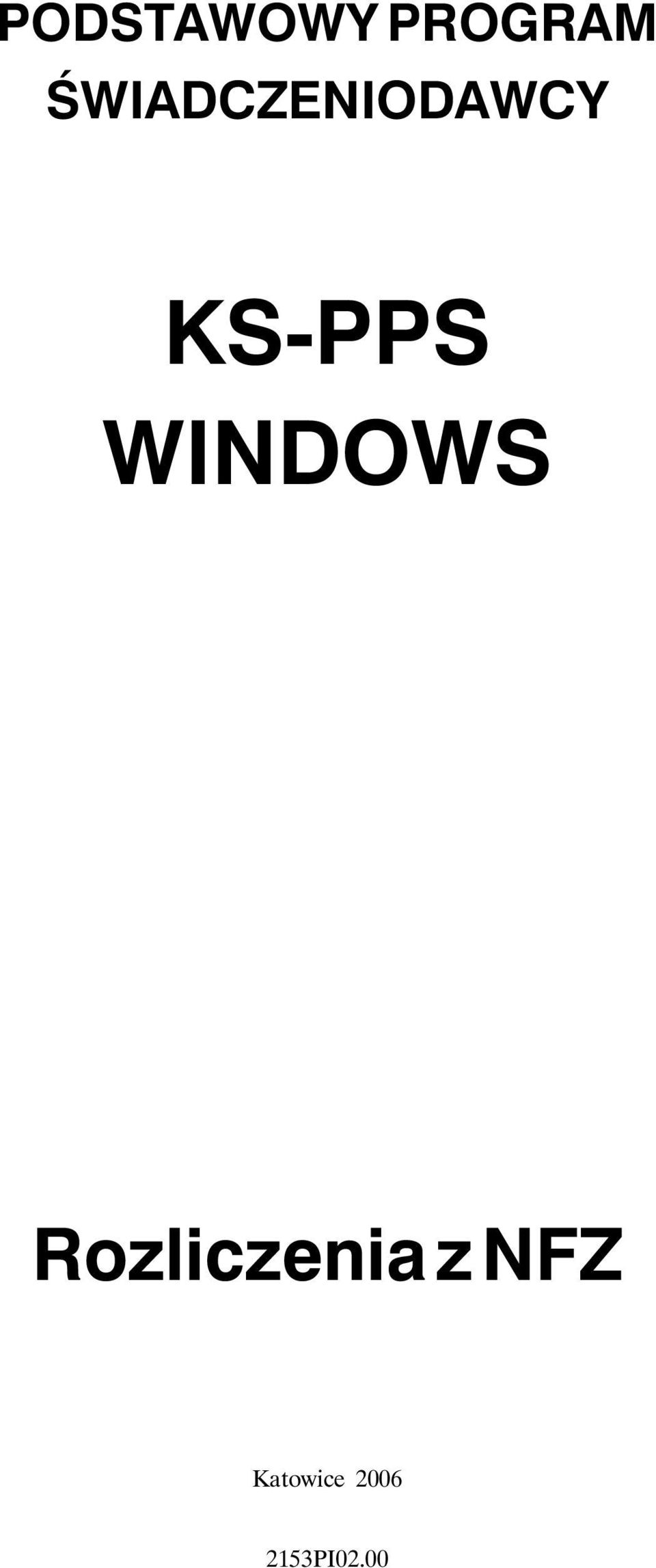 WINDOWS Rozliczenia z