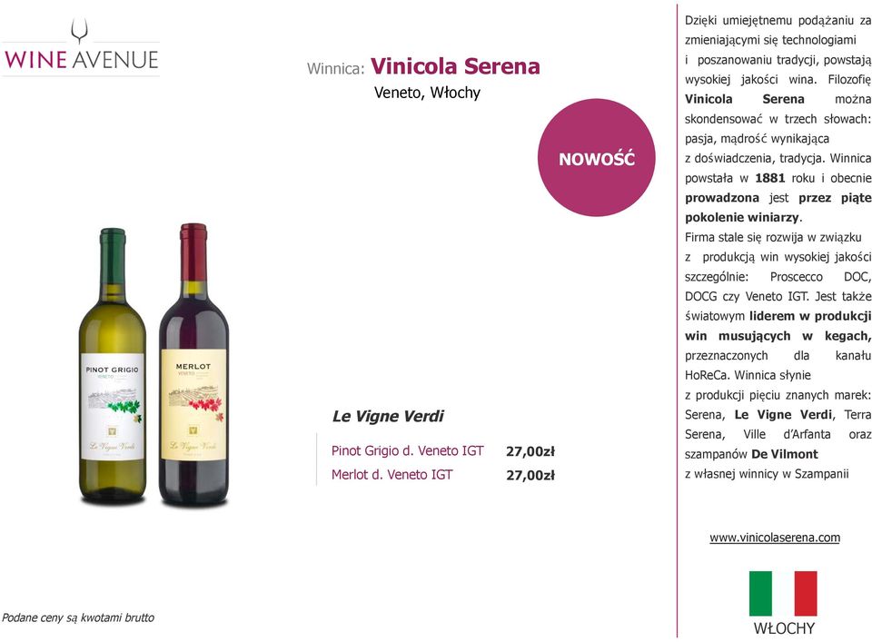 Filozofię Vinicola Serena można skondensować w trzech słowach: pasja, mądrość wynikająca z doświadczenia, tradycja.