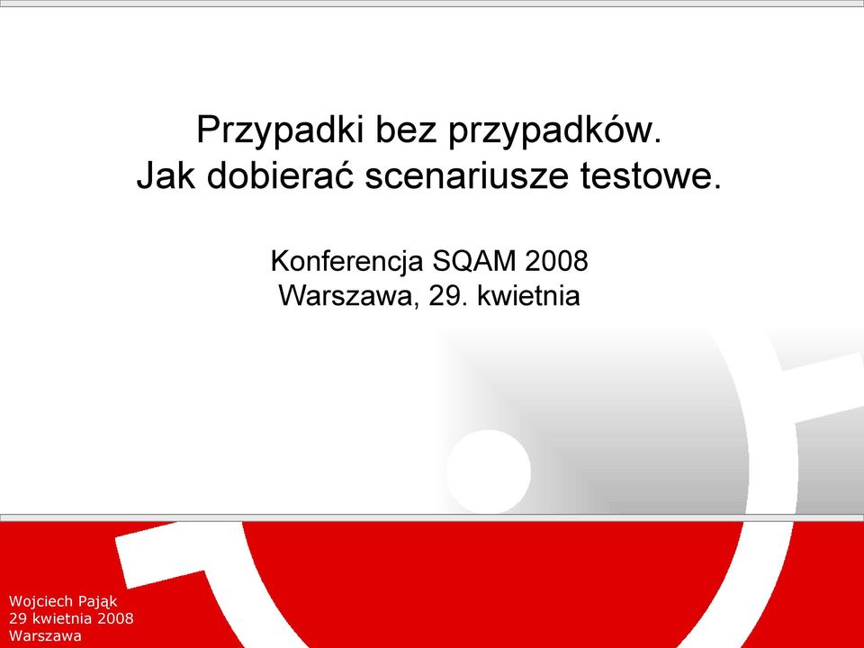 Konferencja SQAM 2008 Warszawa, 29.
